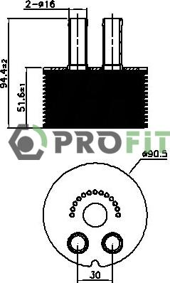 Profit 1745-0047 - Radiatore olio, Olio motore autozon.pro