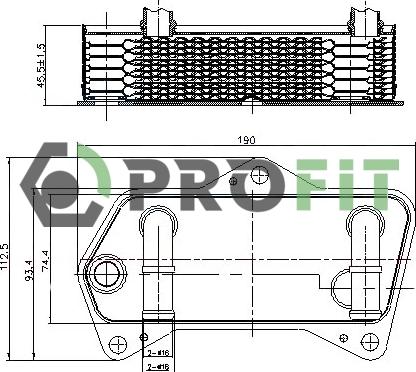 Profit 1745-0051 - Radiatore olio, Olio motore autozon.pro