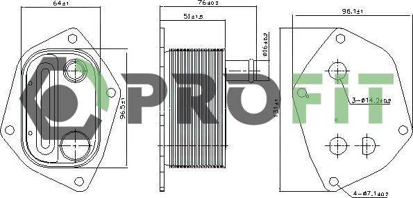 Profit 1745-0052 - Radiatore olio, Olio motore autozon.pro