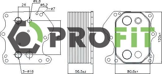 Profit 1745-0057 - Radiatore olio, Olio motore autozon.pro