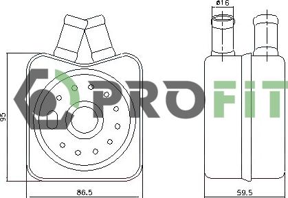 Profit 1745-0065 - Radiatore olio, Olio motore autozon.pro