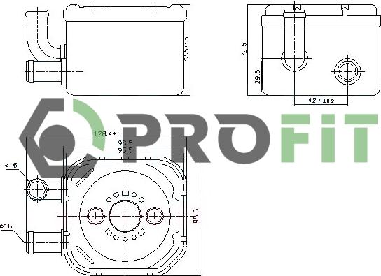 Profit 1745-0063 - Radiatore olio, Olio motore autozon.pro