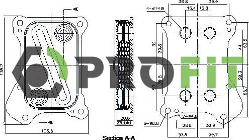 Profit 1745-0005 - Radiatore olio, Olio motore autozon.pro