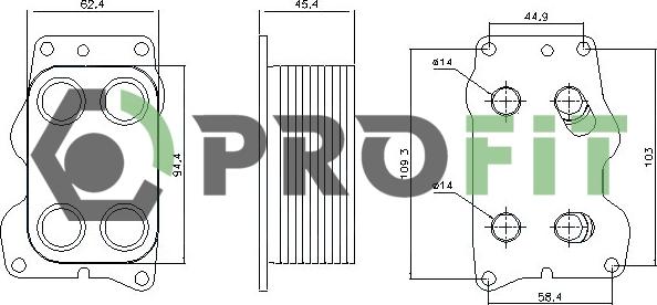 Profit 1745-0011 - Radiatore olio, Olio motore autozon.pro