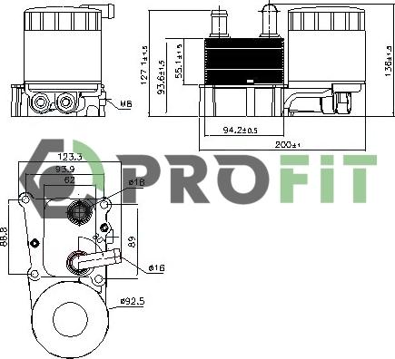 Profit 1745-0012 - Radiatore olio, Olio motore autozon.pro