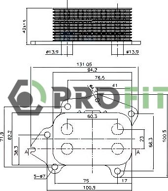 Profit 1745-0031 - Radiatore olio, Olio motore autozon.pro