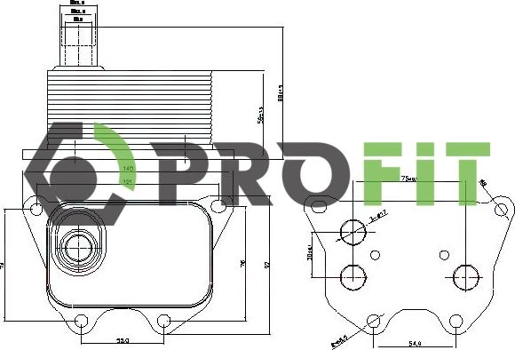 Profit 1745-0032 - Radiatore olio, Olio motore autozon.pro