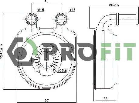 Profit 1745-0025 - Radiatore olio, Olio motore autozon.pro