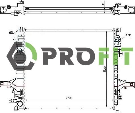 Profit 1740-0414 - Radiatore, Raffreddamento motore autozon.pro