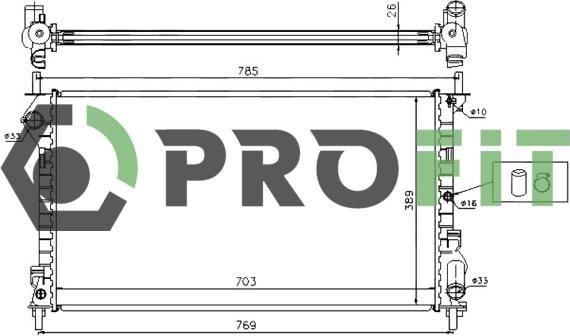 Profit 1740-0432 - Radiatore, Raffreddamento motore autozon.pro