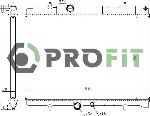 Profit 1740-0093 - Radiatore, Raffreddamento motore autozon.pro