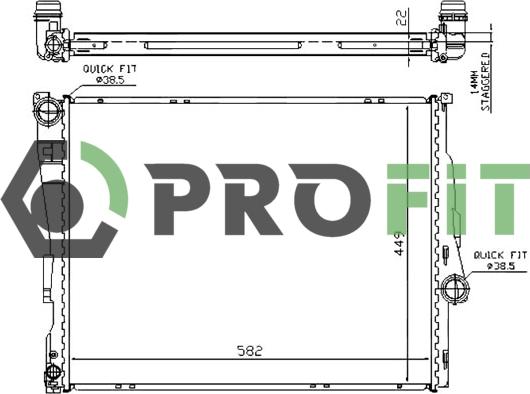 Profit 1740-0065 - Radiatore, Raffreddamento motore autozon.pro