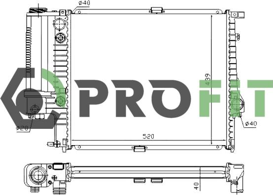 Profit 1740-0063 - Radiatore, Raffreddamento motore autozon.pro