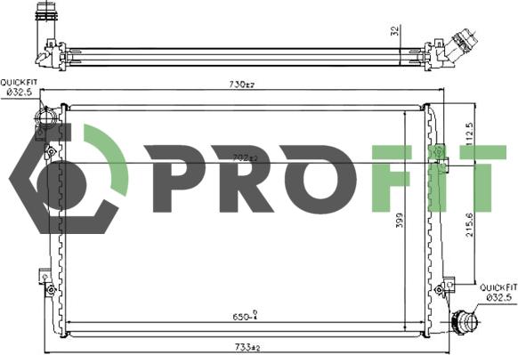 Profit 1740-0006 - Radiatore, Raffreddamento motore autozon.pro