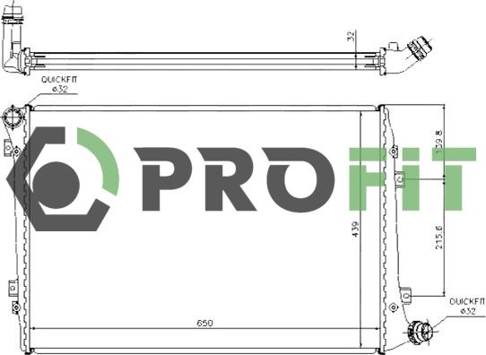 Profit 1740-0007 - Radiatore, Raffreddamento motore autozon.pro