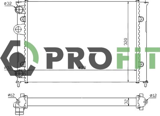 Profit 1740-0014 - Radiatore, Raffreddamento motore autozon.pro