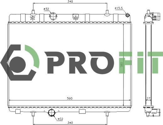 Profit 1740-0084 - Radiatore, Raffreddamento motore autozon.pro