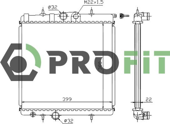 Profit 1740-0086 - Radiatore, Raffreddamento motore autozon.pro