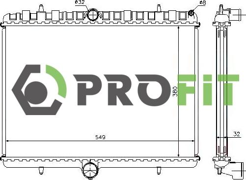 Profit 1740-0088 - Radiatore, Raffreddamento motore autozon.pro