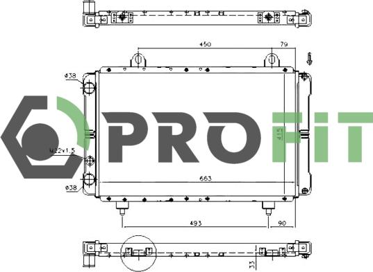 Profit 1740-0083 - Radiatore, Raffreddamento motore autozon.pro