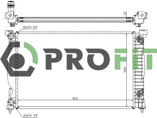 Profit 1740-0020 - Radiatore, Raffreddamento motore autozon.pro