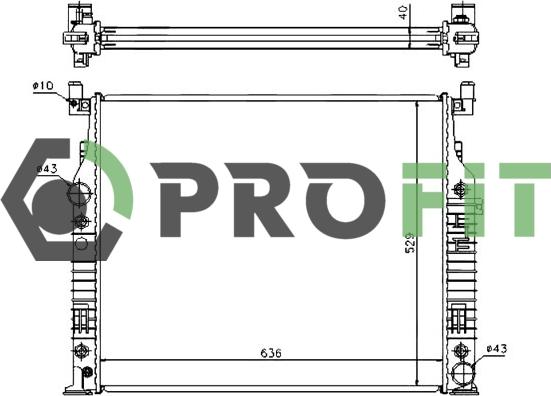 Profit 1740-0307 - Radiatore, Raffreddamento motore autozon.pro