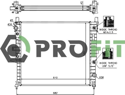 Profit 1740-0310 - Radiatore, Raffreddamento motore autozon.pro