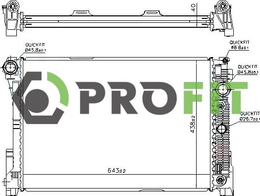 Profit 1740-0320 - Radiatore, Raffreddamento motore autozon.pro