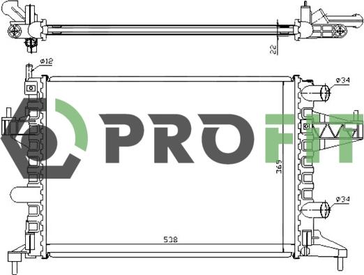 Profit 1740-0374 - Radiatore, Raffreddamento motore autozon.pro