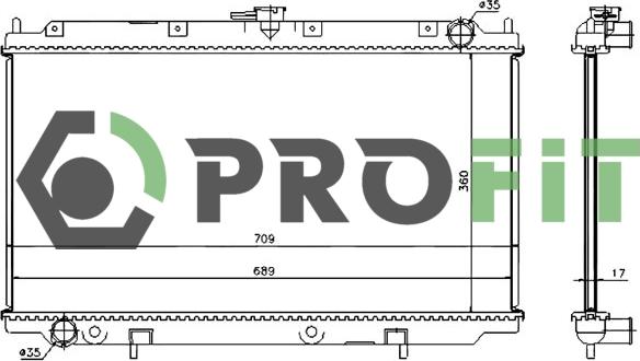 Profit 1740-0255 - Radiatore, Raffreddamento motore autozon.pro