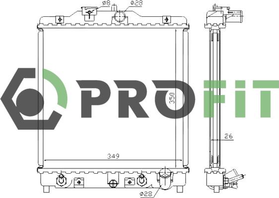 Profit 1740-0209 - Radiatore, Raffreddamento motore autozon.pro