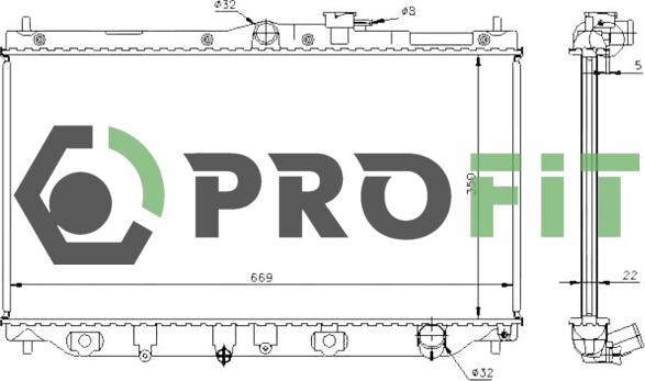 Profit 1740-0201 - Radiatore, Raffreddamento motore autozon.pro