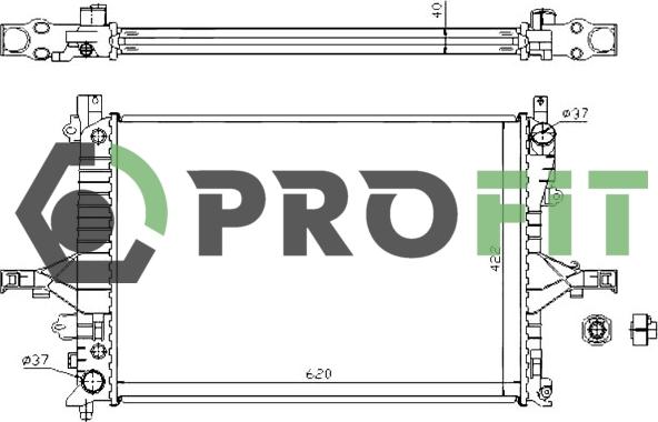 Profit 1740-0702 - Radiatore, Raffreddamento motore autozon.pro