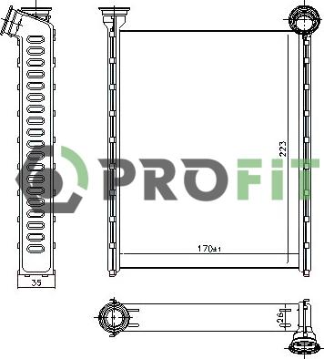 Profit 1760-0095 - Scambiatore calore, Riscaldamento abitacolo autozon.pro