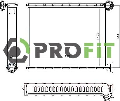 Profit 1760-0093 - Scambiatore calore, Riscaldamento abitacolo autozon.pro