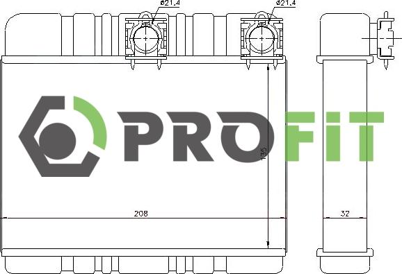 Profit 1760-0064 - Scambiatore calore, Riscaldamento abitacolo autozon.pro