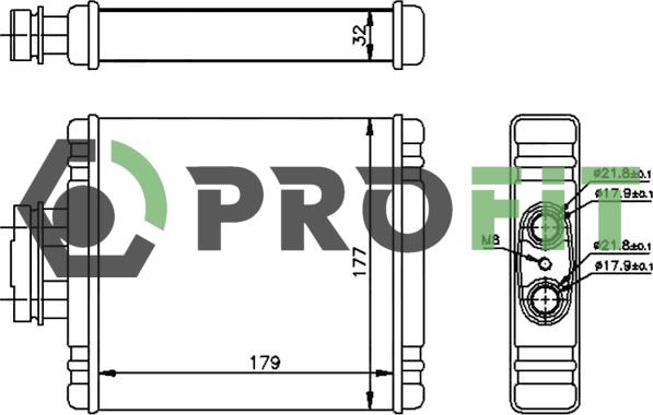 Profit 1760-0003 - Scambiatore calore, Riscaldamento abitacolo autozon.pro