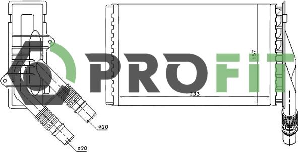 Profit 1760-0084 - Scambiatore calore, Riscaldamento abitacolo autozon.pro