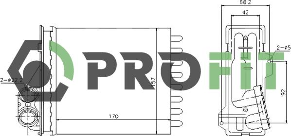 Profit 1760-0085 - Scambiatore calore, Riscaldamento abitacolo autozon.pro