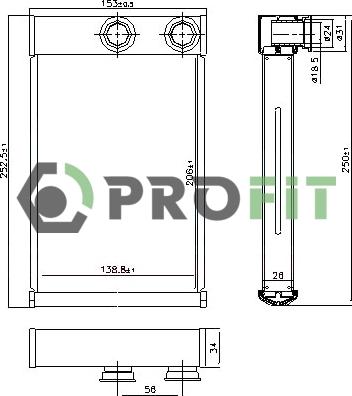 Profit 1760-0108 - Scambiatore calore, Riscaldamento abitacolo autozon.pro