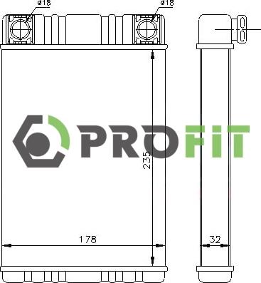 Profit 1760-0313 - Scambiatore calore, Riscaldamento abitacolo autozon.pro