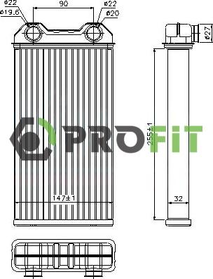 Profit 1760-0376 - Scambiatore calore, Riscaldamento abitacolo autozon.pro