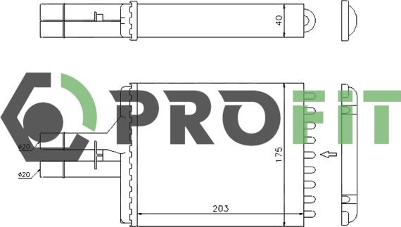 Profit 1760-0378 - Scambiatore calore, Riscaldamento abitacolo autozon.pro