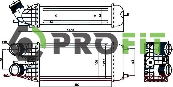 Profit 1780-0158 - Intercooler autozon.pro