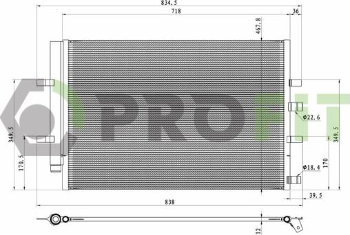 Profit 1770-0524 - Condensatore, Climatizzatore autozon.pro