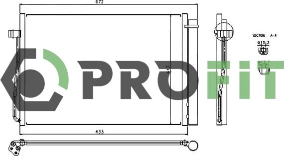 Profit 1770-0063 - Condensatore, Climatizzatore autozon.pro