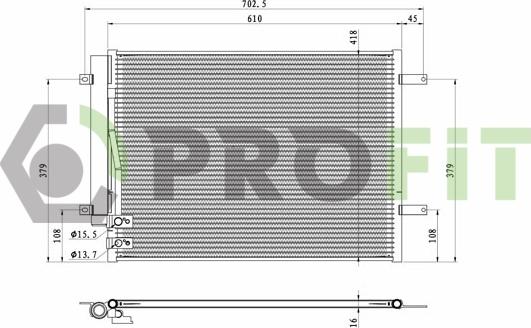 Profit 1770-0009 - Condensatore, Climatizzatore autozon.pro