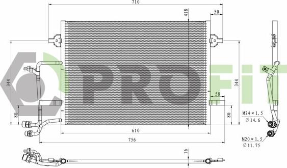 Profit 1770-0015 - Condensatore, Climatizzatore autozon.pro