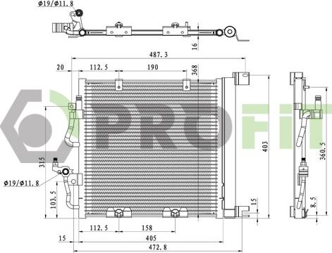 Profit 1770-0375 - Condensatore, Climatizzatore autozon.pro