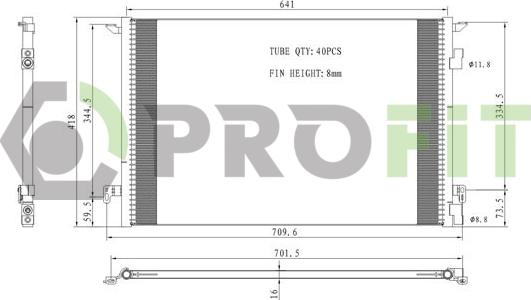 Profit 1770-0371 - Condensatore, Climatizzatore autozon.pro